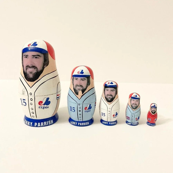 Babooshkah Nesting Doll  Montreal Expos Larry Parrish 5 Piece Set - Picture 1 of 16